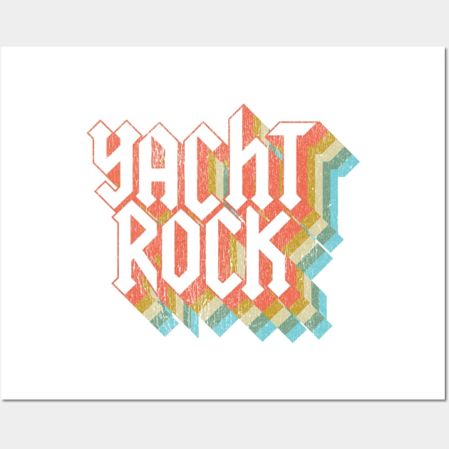 Vintage Fade Yacht Rock Party Boat Drinking print Wall Art by Vector Deluxe